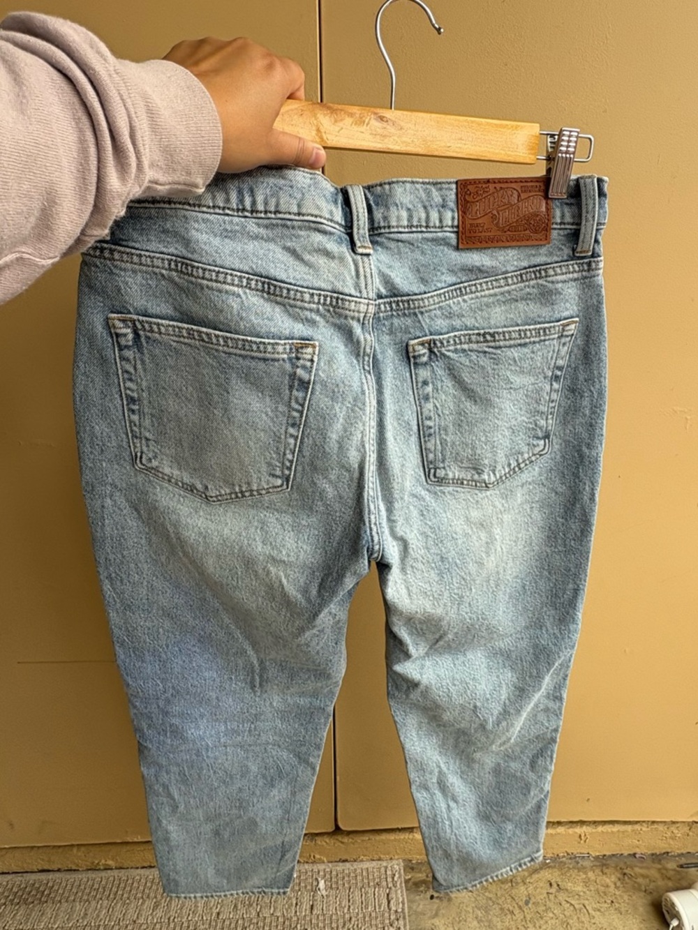 Lucky brand boy mid rise relaxed straight patchwork jeans - Picture 3 of 5